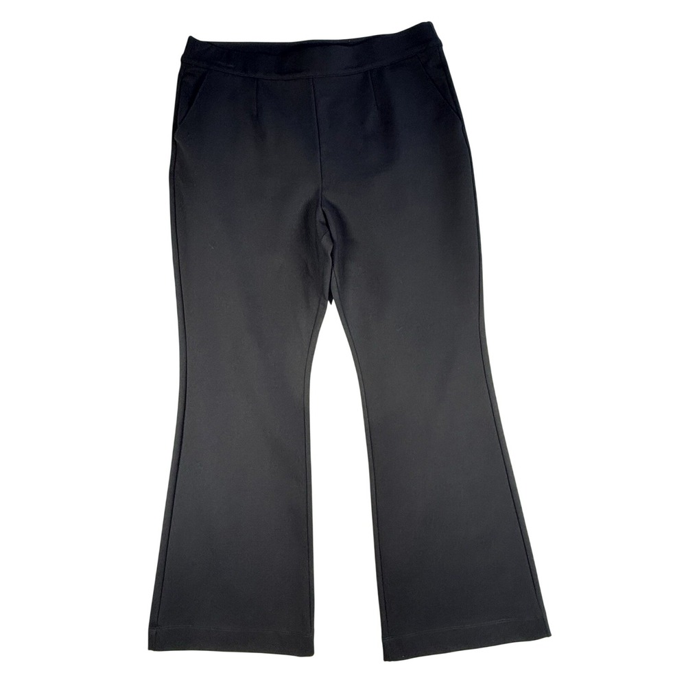 Soft Surroundings Ponte Bootcut Pants XL Black Pull On Minimalist Preppy Teacher
